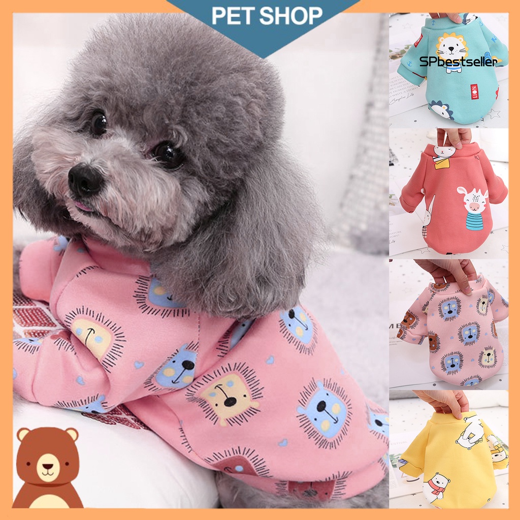 Áo Len Mùa Đông In Họa Tiết Hoạt Hình Cho Thú Cưng