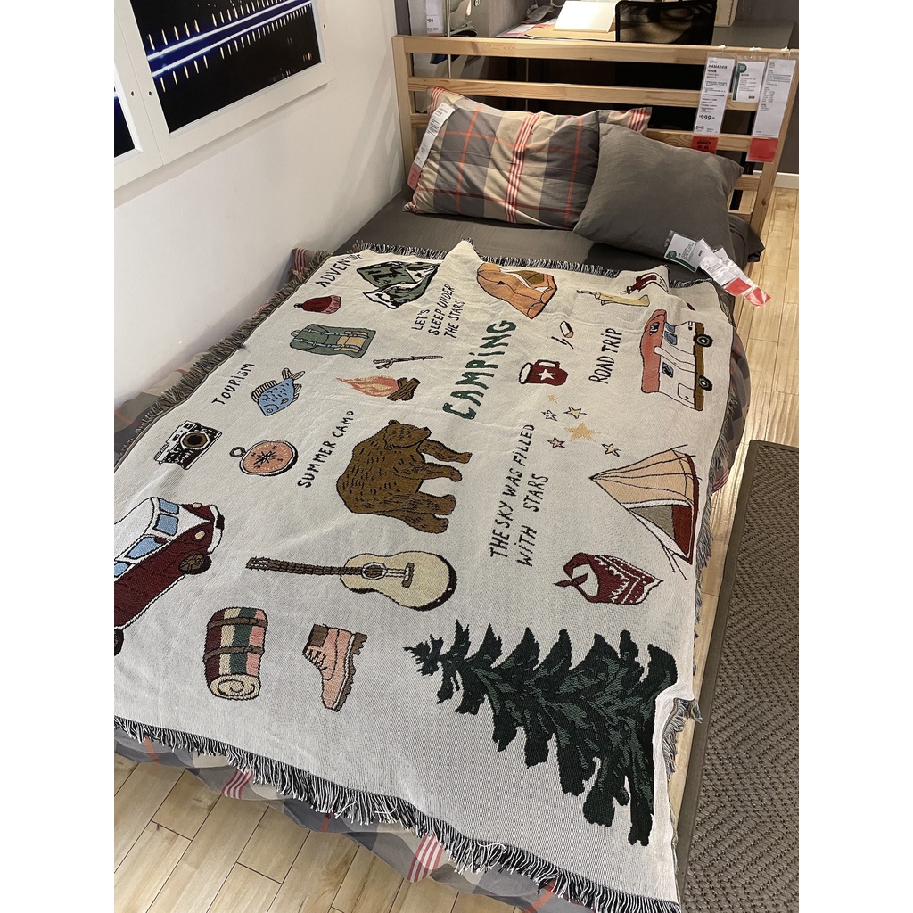 Thảm vintage họa tiết độc lạ bắt mắt dùng trang trí nhà cửa, khăn trải sopha, treo tường, trải sàn