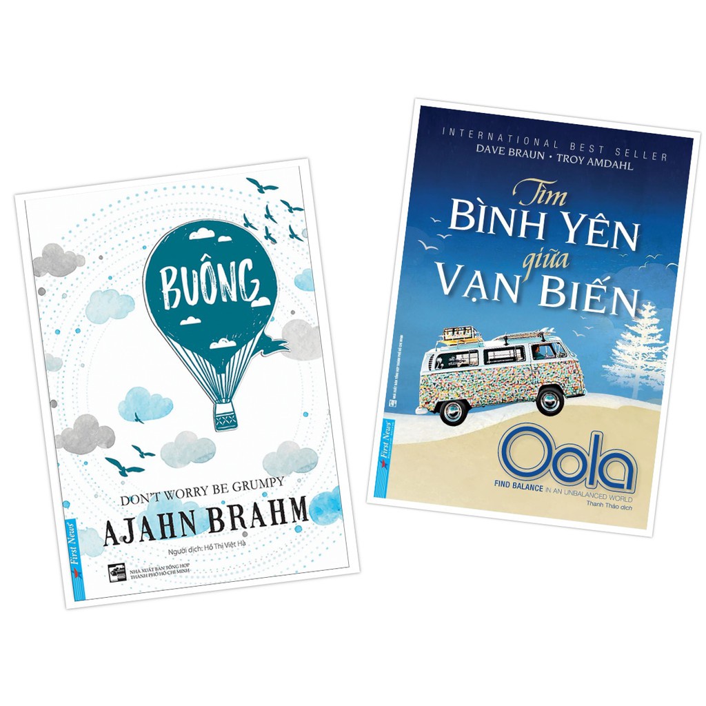 Sách - Combo Buông bỏ buồn buông (46919) + Tìm bình yên giữa vạn biến (50473) - FirstNews Tặng Kèm Bookmark