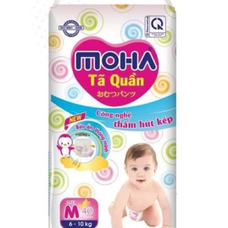 Bỉm moha tã quần M40, L36,XL32 hàng xuất Nhật