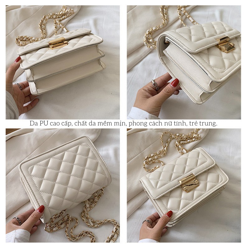 Túi Đeo Chéo Nữ, Túi Xách Nữ Ô Trám Dây Da Xích Cực Xinh SIXTEEN. | BigBuy360 - bigbuy360.vn