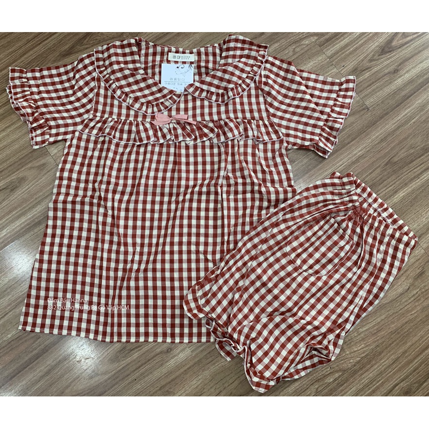 [SIZE 40-75KG] ĐỒ BỘ BẦU ĐÙI HANNA, MẶC BẦU VÀ SAU SINH, CÓ KHÓA CHO BÉ TY, CÓ THUN ĐIỀU CHỈNH BỤNG, VẢI LỤA 1 LỚP MÁT