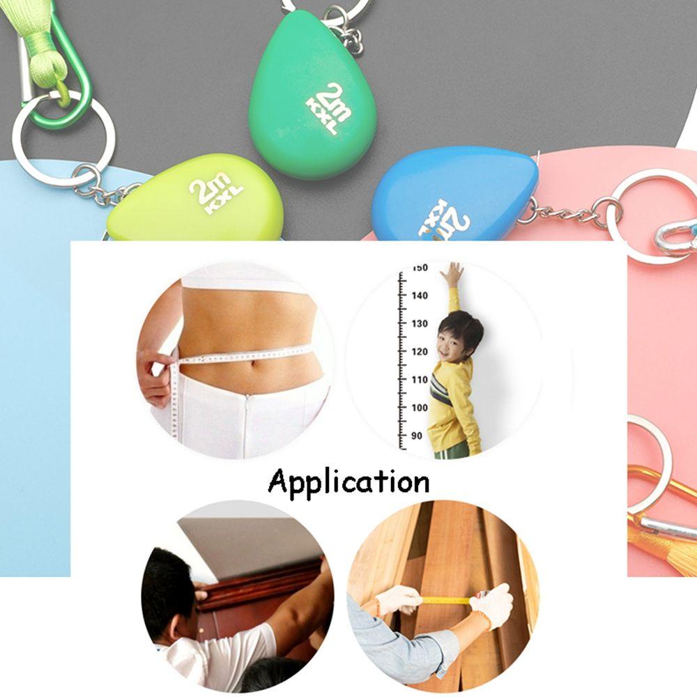 Thước Đo Mềm Bằng Thép Không Gỉ Gọn Nhẹ Có Thể Thu Gọn Kèm Móc Khóa Tiện Dụng Cho Xây Dựng / Làm Mộc