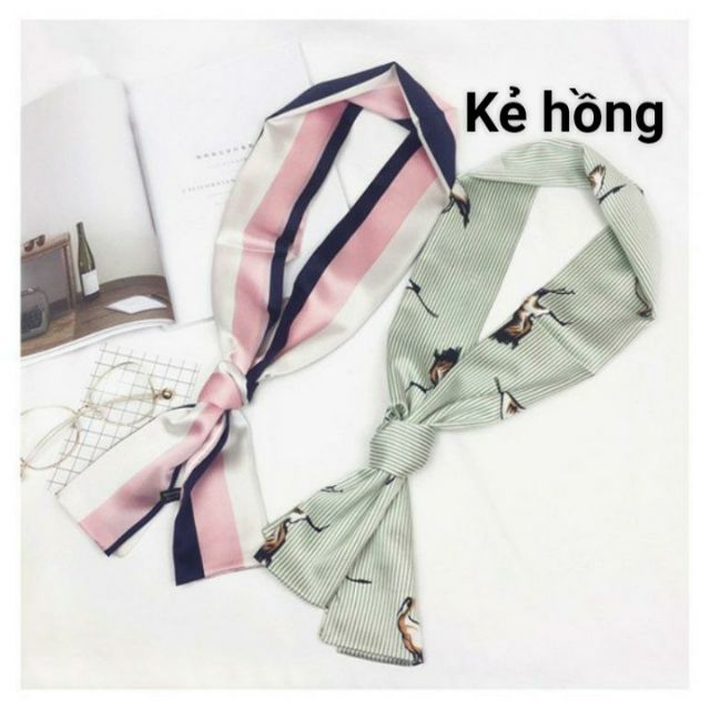 Khăn lụa 2 lớp sang chảnh (18x145cm)