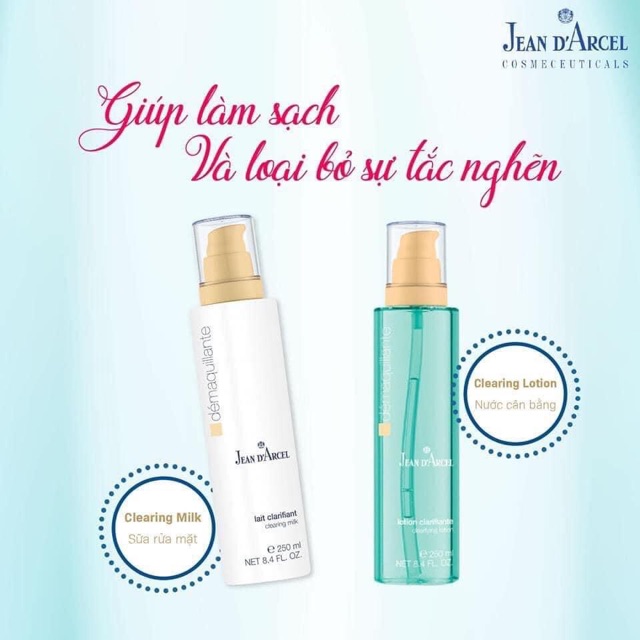 Nước hoa hồng cho da dầu và da mụn Jean D'arcel_ Clarifying tonic