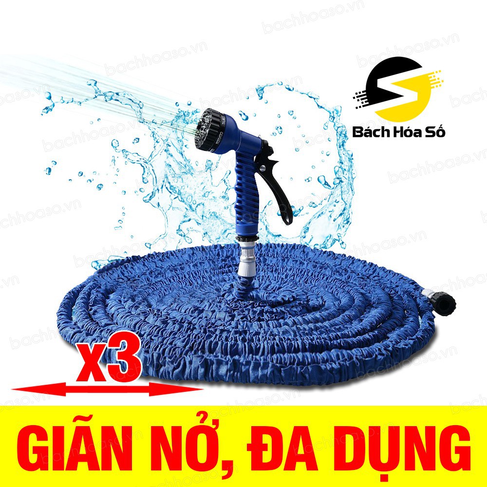 Vòi nước giãn nở x3 đa dụng: Phun xịt xe, Tưới cây, Rửa chén dài 11m - 14m