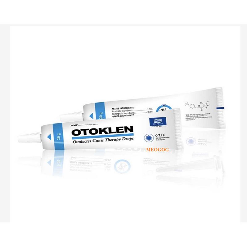 Đặc Trị ve rận tai chó mèo OTOKLEN alkin tuýp 20g