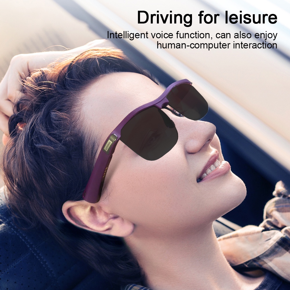 Kính Mát Thông Minh Lenovo Kết Nối Bluetooth 5.0 Tích Hợp MIC Chất Lượng Cao