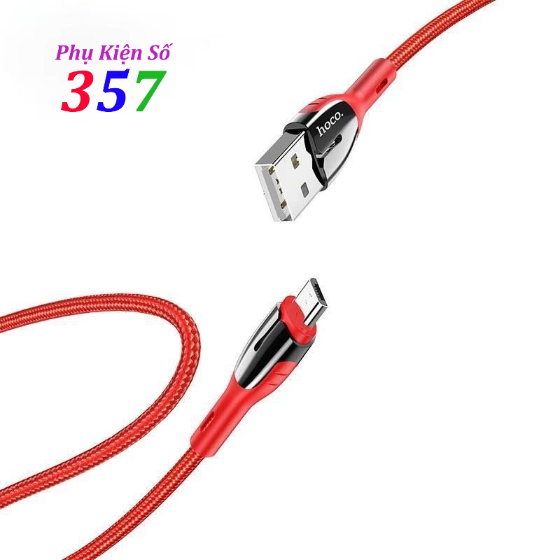 Cáp sạc nhanh Hoco U89 cho Android IOS Dây Dù 1.2M - BH 1 Năm Chính Hãng
