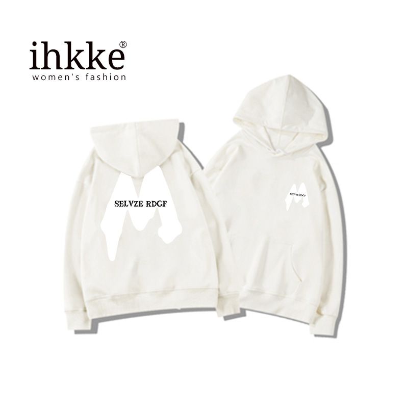 Áo hoodie IHKKE dáng rộng suông phong cách năng động thời trang dành cho nữ