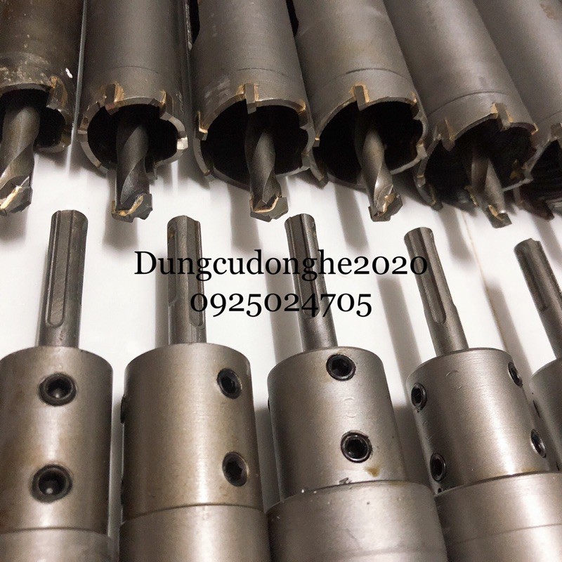 Mũi Khoan Rút Lõi Khoét Lỗ Xuyên Tường 21, 27, 30, 34, 42, 50, 55, 60mm Dài 120mm & 200mm Thắng Lợi