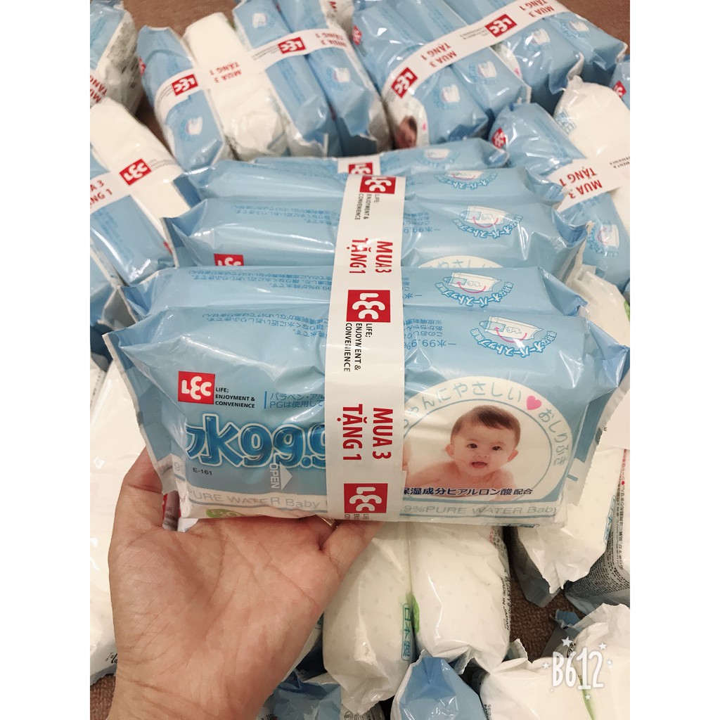 Khăn ướt LEC họa tiết hoạt hình 60 tờ - Hàng nhật