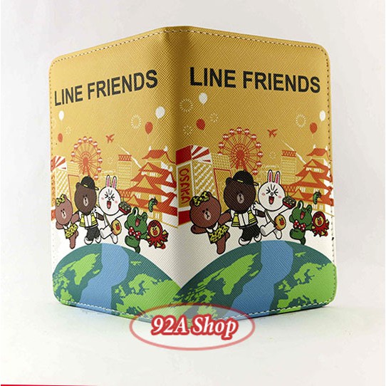 VỎ HỘ CHIẾU PASSPORT GẤU BROWN LINE FRIENDS