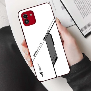 Ốp lưng điện thoại Samsung Galaxy A03 - Republic of Gamers, chất liệu kính cường lực