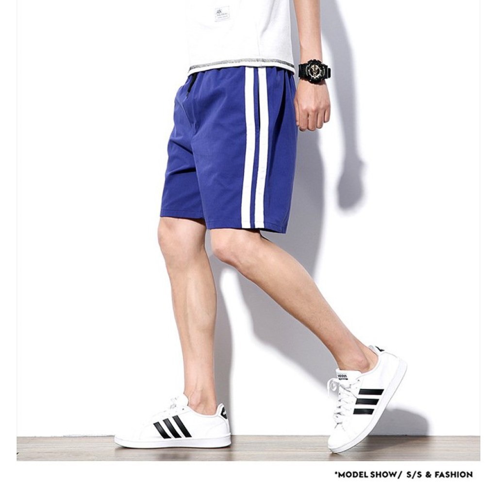 Quần Đùi Nam 2 Sọc Kiểu Dáng Hàn Quốc- Hot Trend 2021