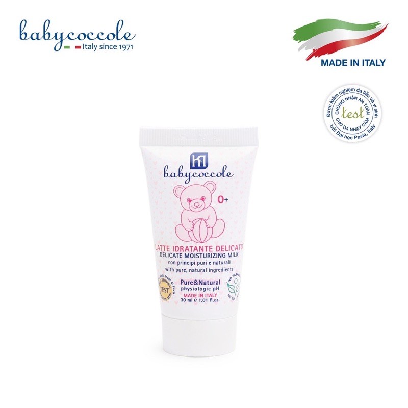 Sữa dưỡng thể chiết xuất hạnh nhân Babycoccole 0M+ 30ml