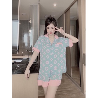 Bộ lụa Mango đùi thiết kế [FREESHIP] chất lụa mềm mịn mát 💯Ảnh thật