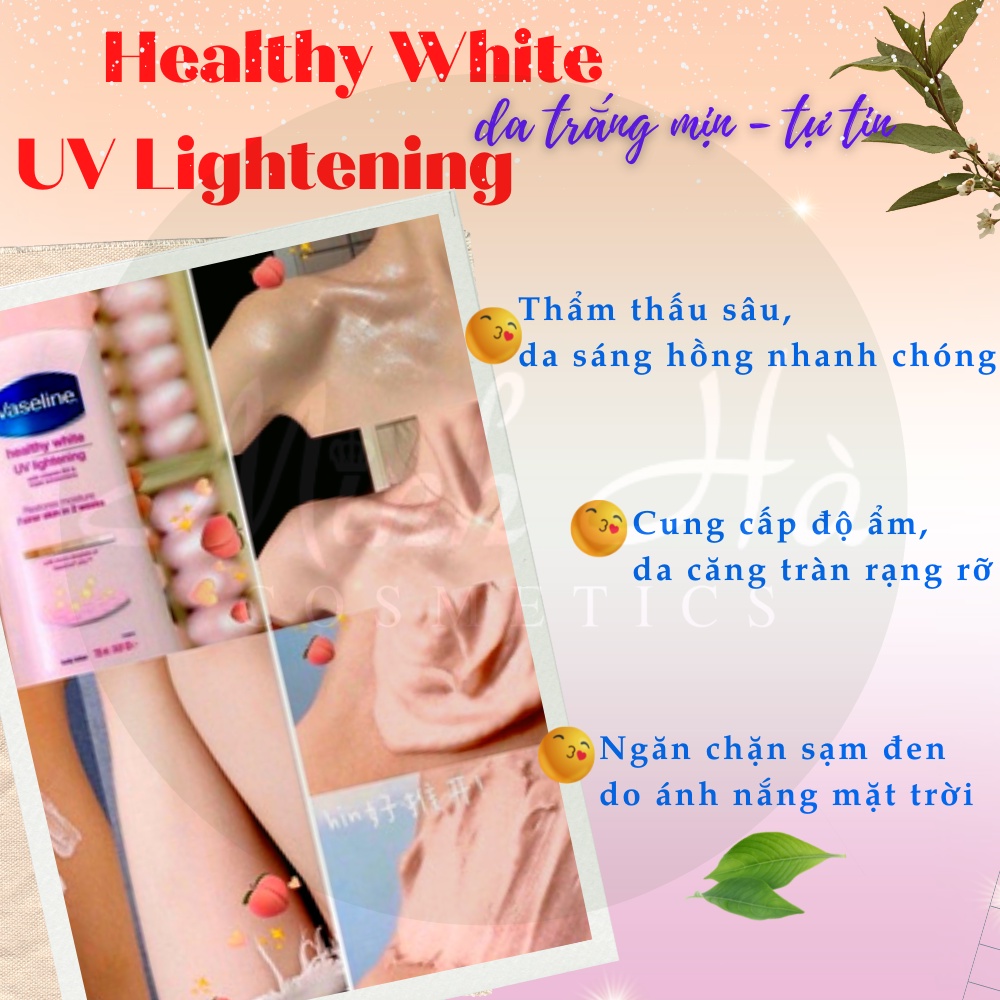 Bộ đôi sữa dưỡng thể ngày và đêm Vaseline Healthy White 725ml &amp; Vaseline 50x Thái Lan 320ml