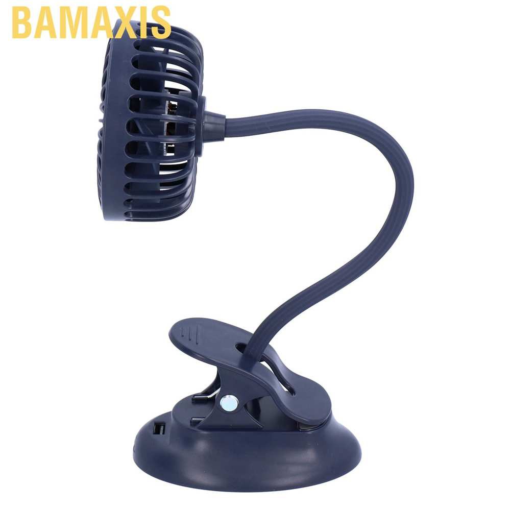 Bamaxis Bendable Small Fan Dark Blue USB Adjustable Angle Clip for Home Dormitry School Outdoor