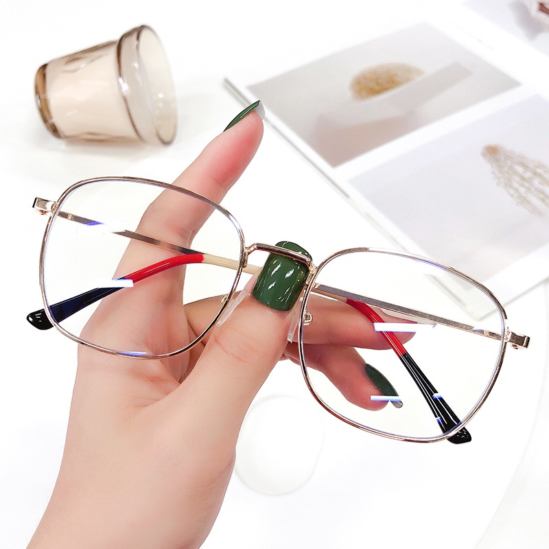 Mắt kính phi công gọng kim loại chống ánh sáng xanh thời trang cho nam nữ