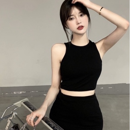 Áo croptop nữ ôm body 3 lỗ không tay Madela tôn dáng nhiều màu-ACTNKT