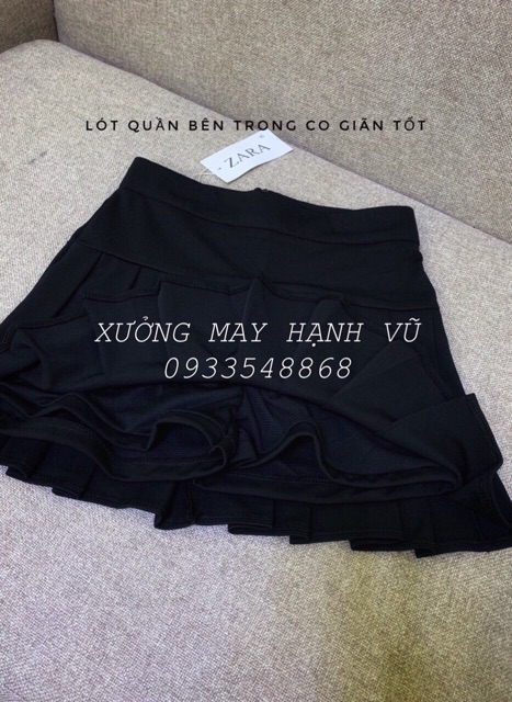 CHÂN VÁY XẾP LY TENNIS XINH XINH CHẤT TUYẾT MƯA FROM ĐẸP DÁNG CHUẨN THỜI TRANG BANAMO FASHION CHÂN VÁY TENNIS 5314