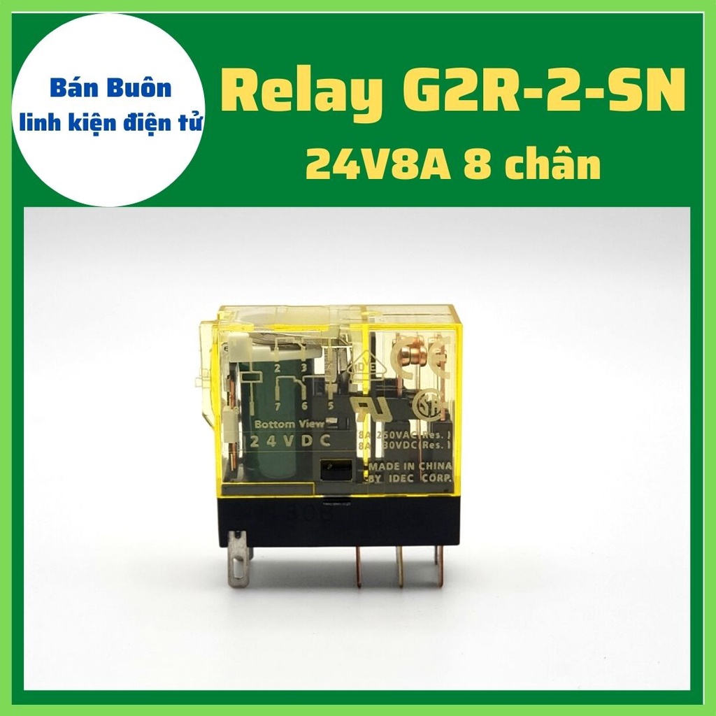 Relay 24V 8 chân, role 24V G2R-2-SN, IDEC