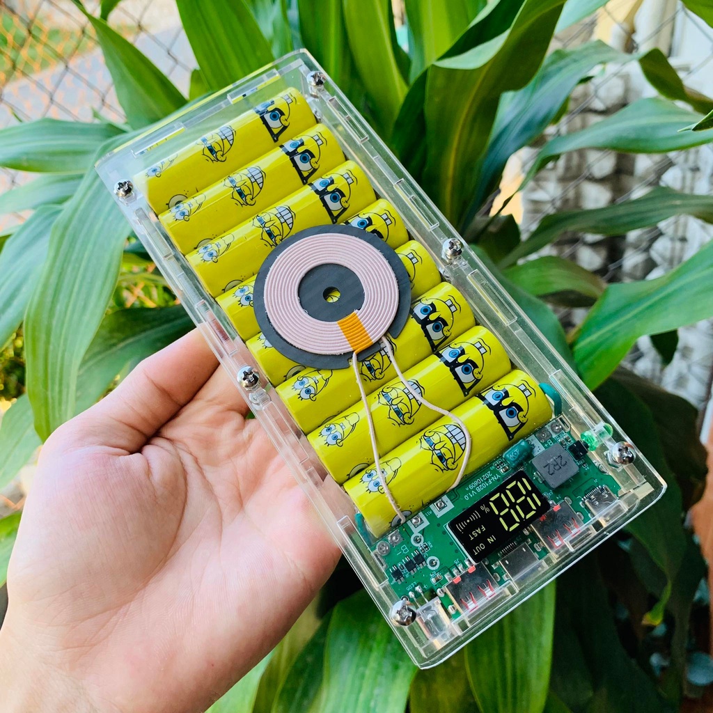 Sạc Dự Phòng Không Dây Trong Suốt 20.000 Mah Sạc Nhanh 30W