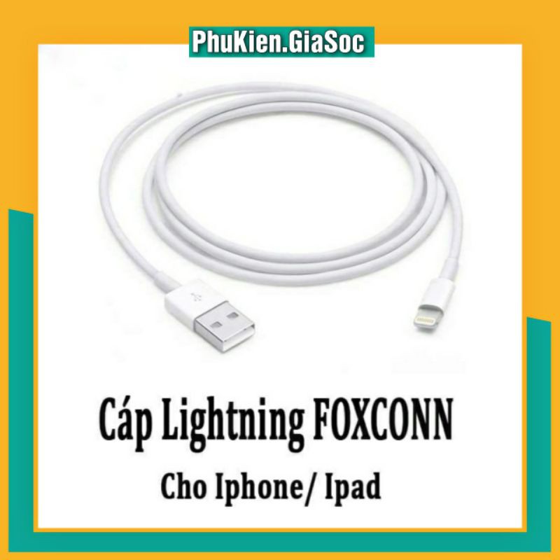 CÁP SẠC IPHONE LIGHTNING FOXCONN - BẢO HÀNH 1 THÁNG ĐỔI MỚI