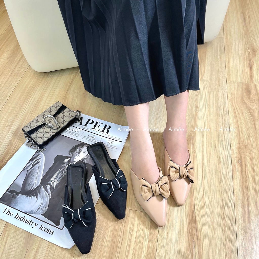 Sục Nơ Pháp Đế 1 Phân Chất Da Mềm Mịn Xịn Xò Mang Êm Chân Lên Dáng Sang Chảnh