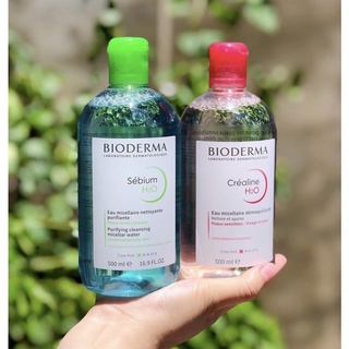 Tẩy Trang Bioderma H2O 500ml Hồng và Xanh Pháp