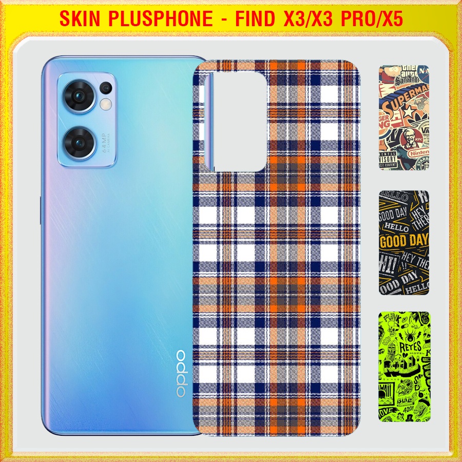 Dán Skin mặt sau cho Oppo Find X3, X3 Pro, X5, X5 Pro, X5 Lite