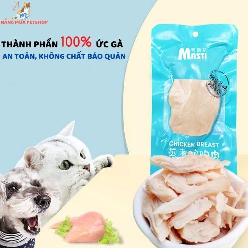 Ức gà, ức gà tươi cho chó mèo, thức ăn cho mèo_ Tặng xúc xích cho đơn hàng 49k