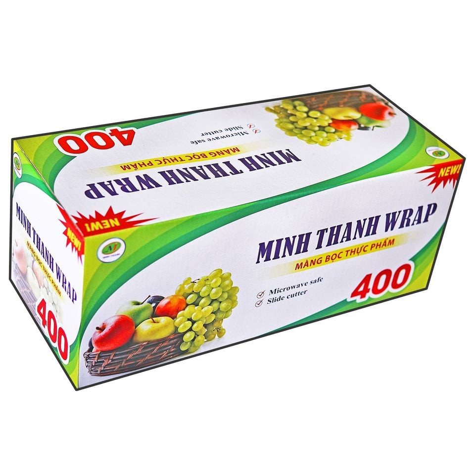 Màng bọc thực phẩm MINHTHANH WRAP 400 - Có dao cắt nhựa