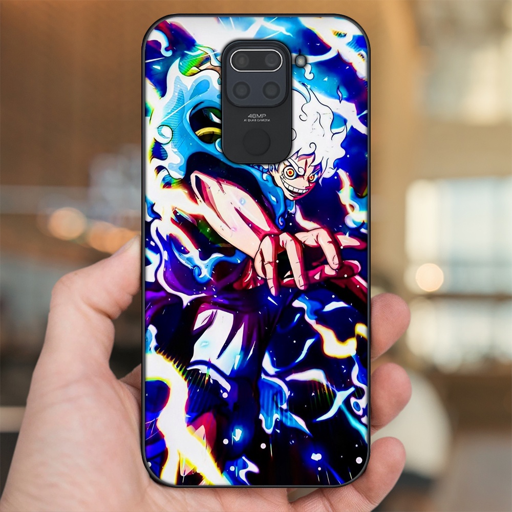Ốp lưng Xiaomi Redmi Note 9 viền đen in hình Luffy One Piece