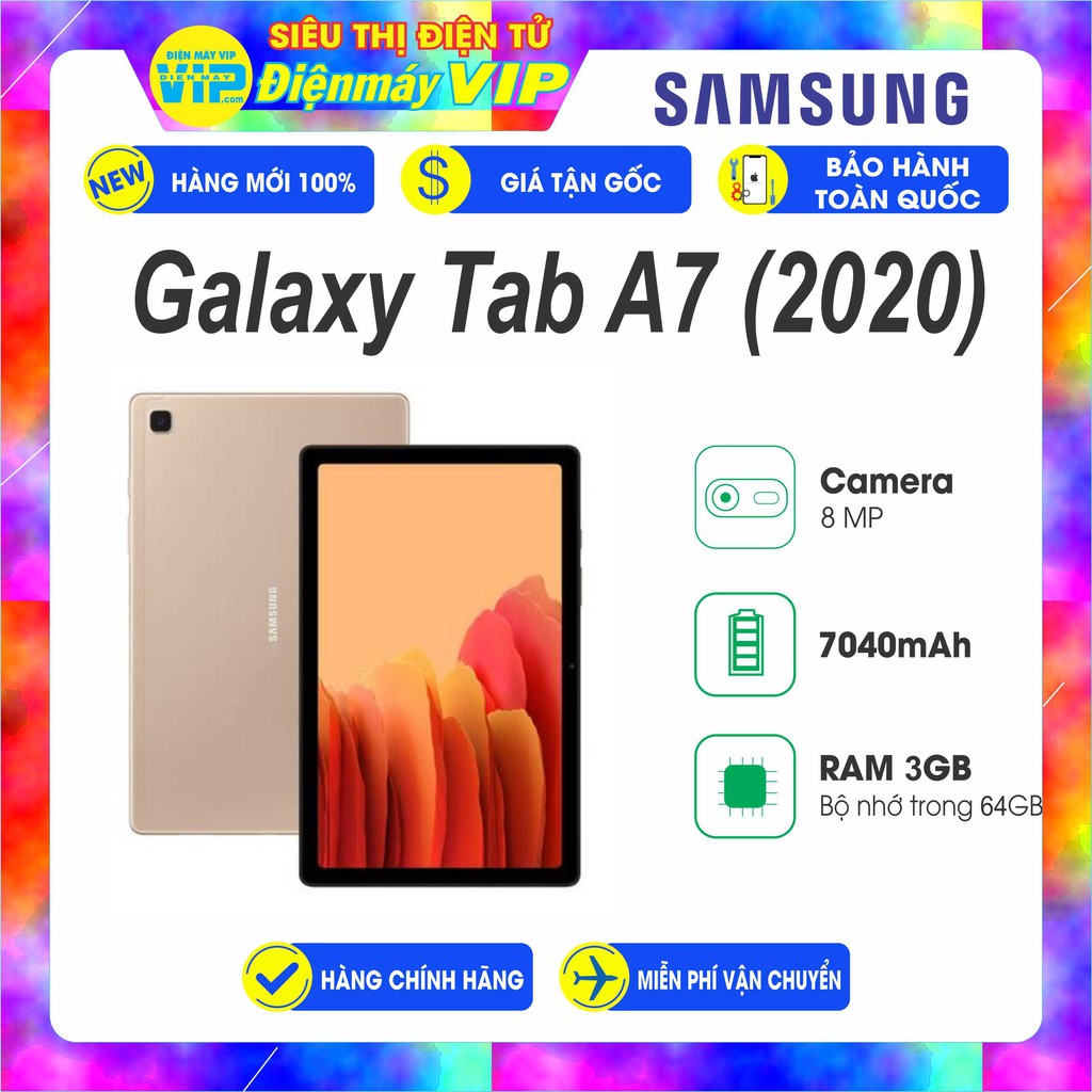 Máy Tính Bảng Samsung Galaxy A7(2020) Hàng Chính Hãng Mới 100% - BH 12 tháng Toàn Quốc | WebRaoVat - webraovat.net.vn