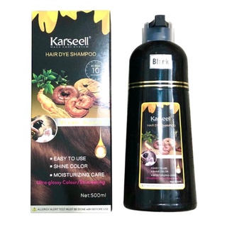 Dầu gội thảo dược phủ bạc karseell màu đen 500ml.