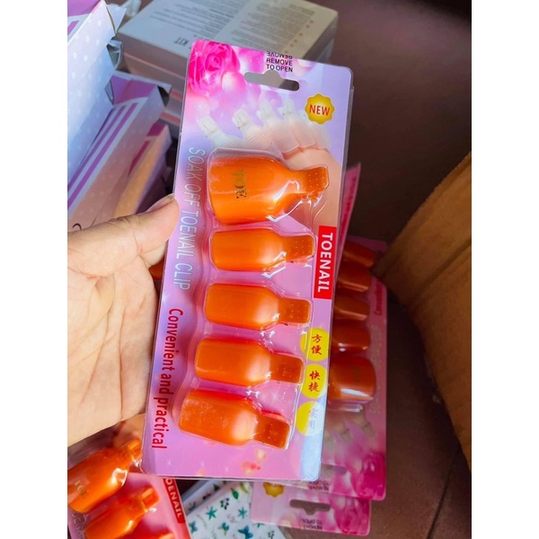 Kẹp ủ phá sơn gel móng chân set 5pcs chuyên nghiệp