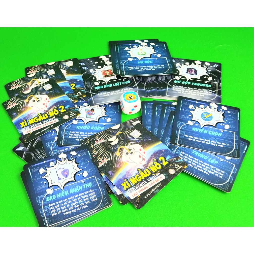 Boardgame Xí ngầu Nổ 2 LIÊN HIỆP THÀNH, Trò chơi thẻ bài vui nhộn phù hợp với mọi lứa tuổi