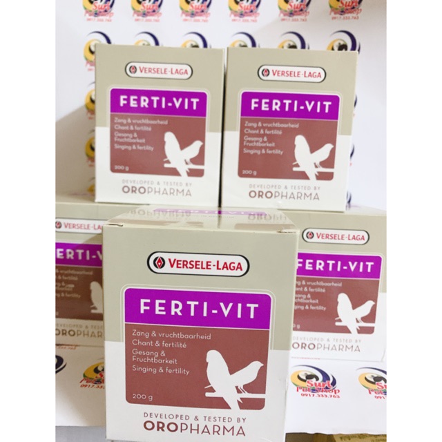 Vitamin Fertivit hỗ trợ tăng cồ cho chim vẹt hũ nguyên 200g