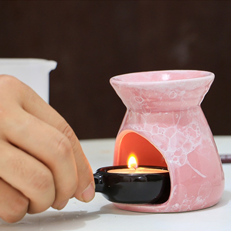 Combo Bếp đốt Tinh Dầu + Tinh Dầu + Nến tealight - Tinh dầu xông hơi thơm phòng