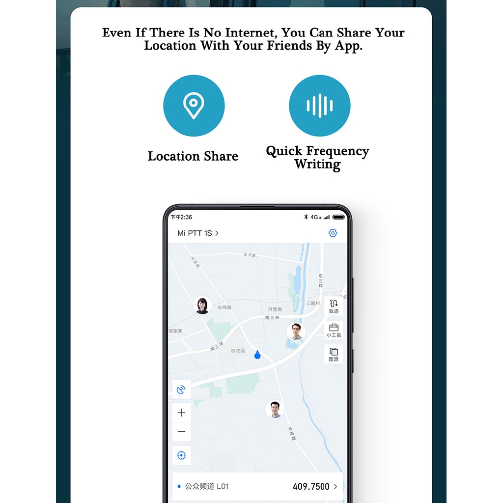 Bộ Đàm Thông Minh Xiaomi Mijia Walkie Talkie 1S Kèm Loa FM Và Phụ Kiện
