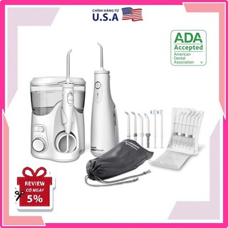 ▶️ 2 máy tăm nước waterpik ultra wp-150 và máy cầm tay wf-10 sạc 220v