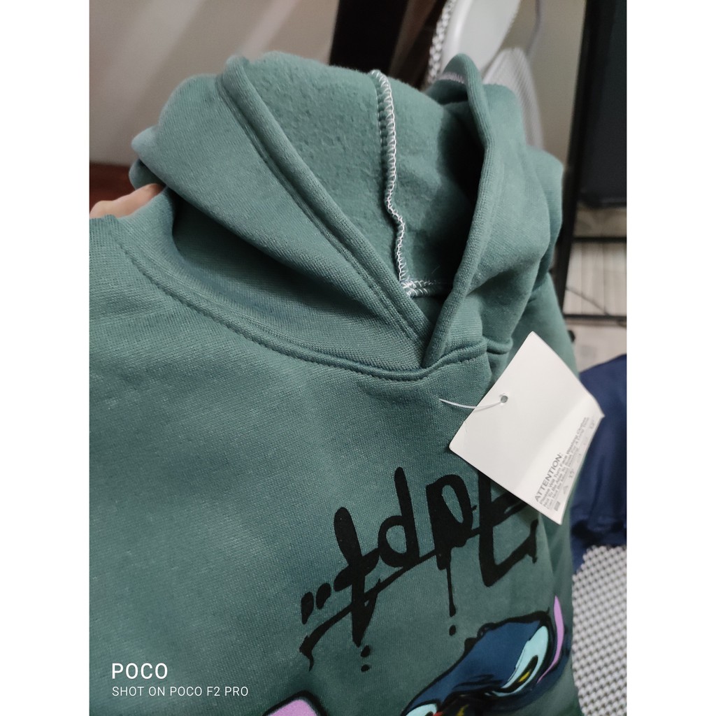 Áo hoodie Unisex Chuột Stitch chất liệu nỉ bông xuất Hàn cao cấp (có ảnh thật)