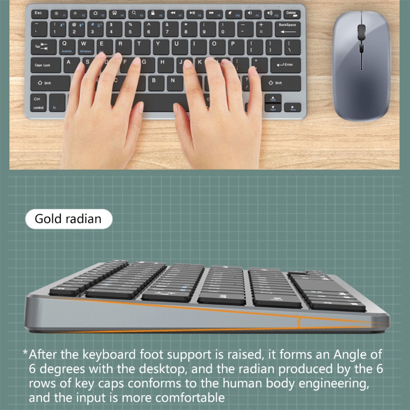 Bàn Phím Không Dây Hai Chế Độ Siêu Mỏng Không Gây Tiếng Ồn Cắm Và Ổ Cắm