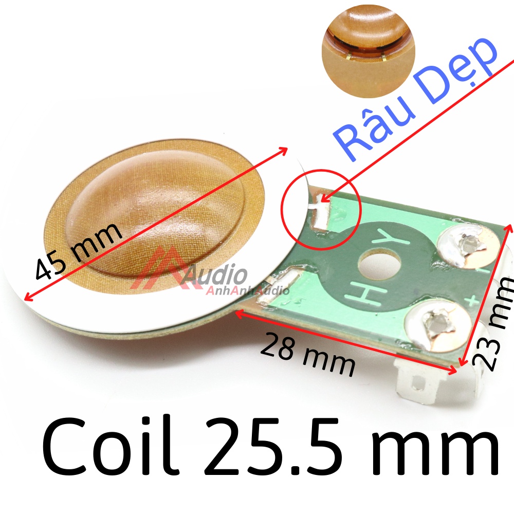 Coil loa kéo 25.5mm màng nhựa hàng nhập , Giá 01 cái nguyên mâm