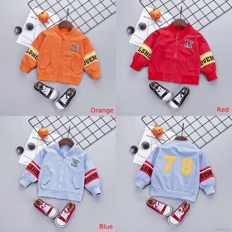 Áo khoác hoodie kéo khóa in chữ cho bé trai