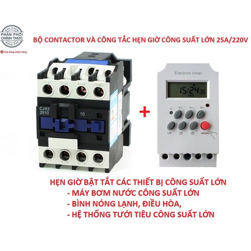 Hẹn giờ tự động công suất lớn ráp sẵn bảng