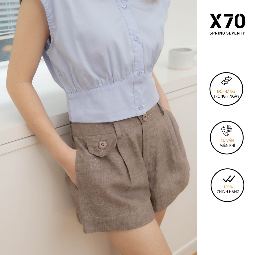Quần Short Nữ Linen Thời Trang X70 - 04530001