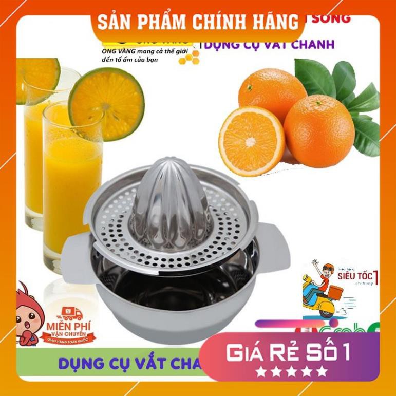 Dụng Cụ Vắt Cam Inox Tiện Dụng Tại Nhà, Nắp Vắt Cam Nhựa Việt Nhật Kèm Khay Đựng Nước Vắt
